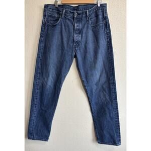Levi's 501 Jeans Mens 36x32 Blue Pants Straight Leg Button Fly Medium Wash